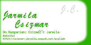 jarmila csizmar business card